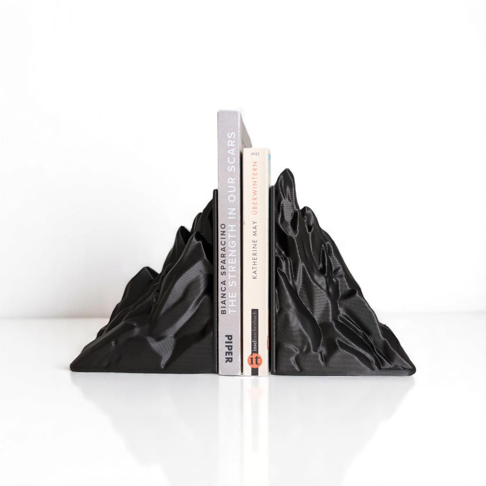 Mountain-Shaped Bookend Supports