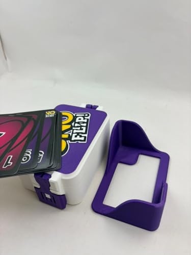 Uno Flip Card Game Storage Box with Snap On Locks, Inner Tray, Multicolor, Durable (Storage Box Only)