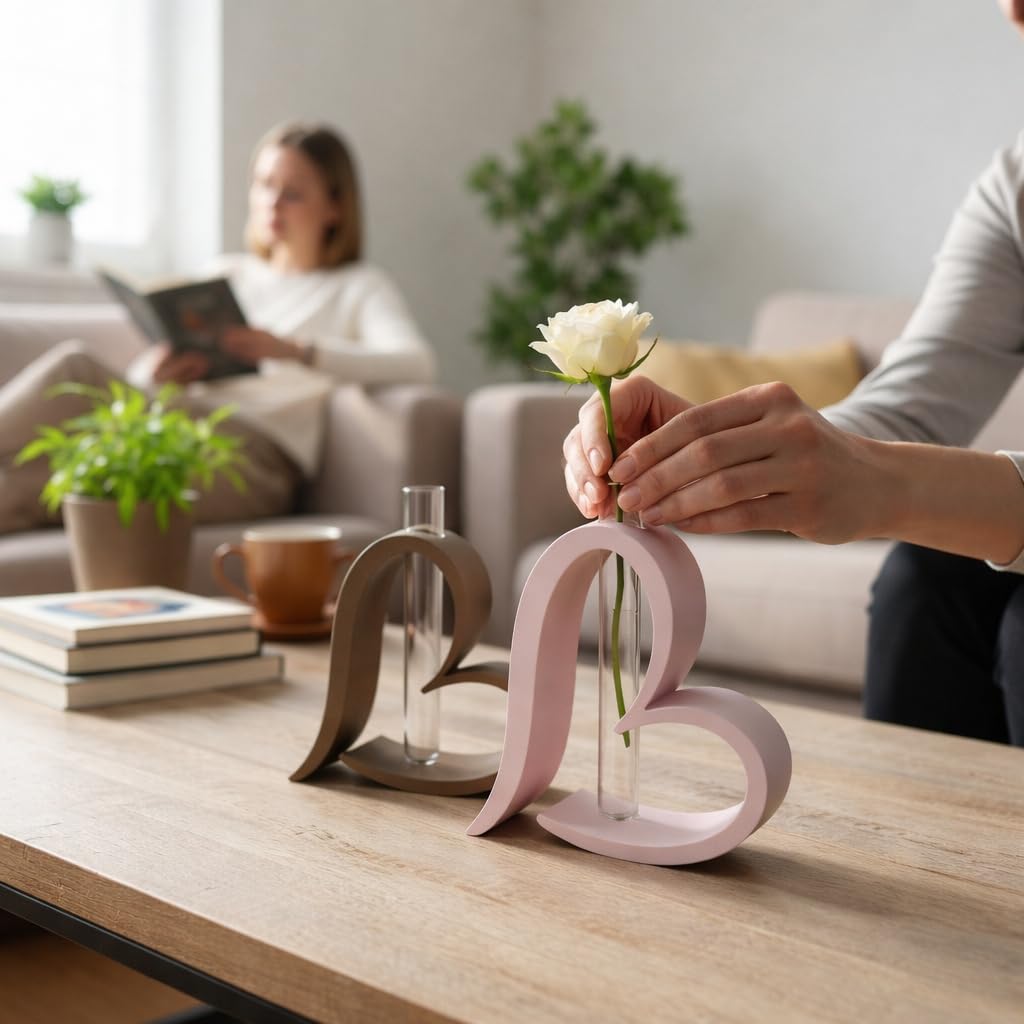 Heart Shaped Test tube Vase