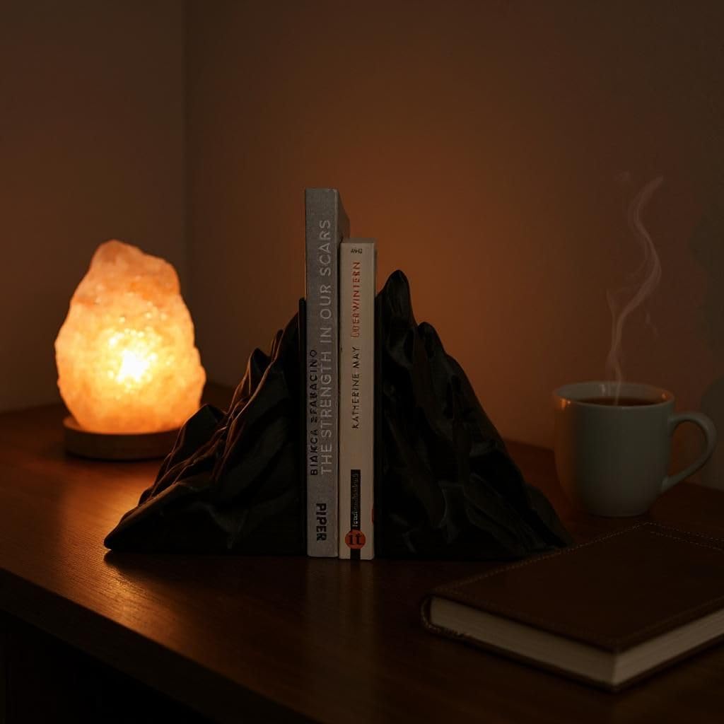 Mountain-Shaped Bookend Supports