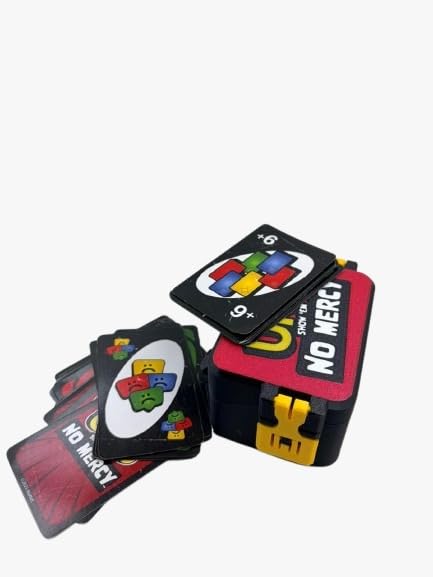 UNO No Mercy Game Cards Case, Card Storage Box with Colorful Design