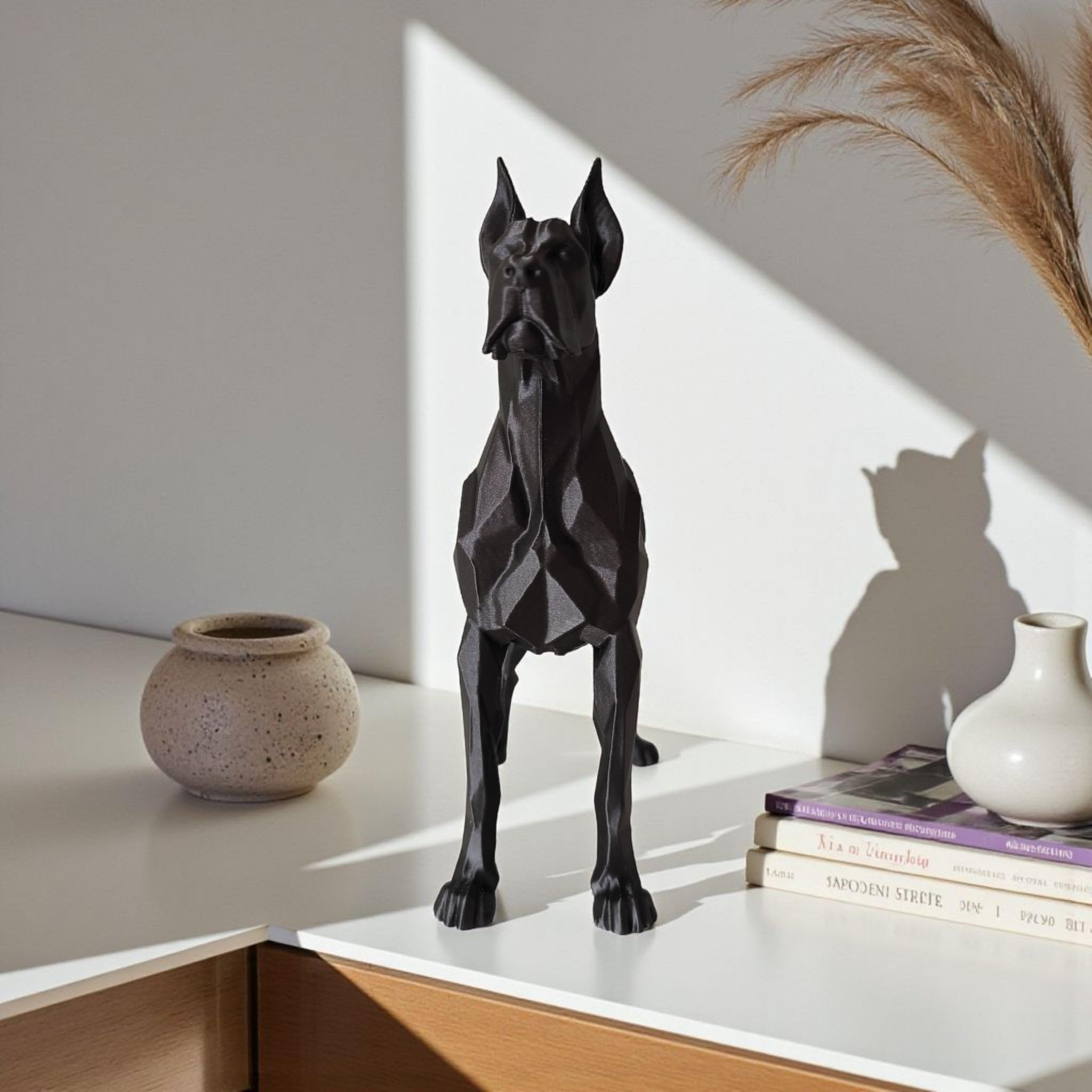 Elegant Great Dane Dog Sculpture Showpiece