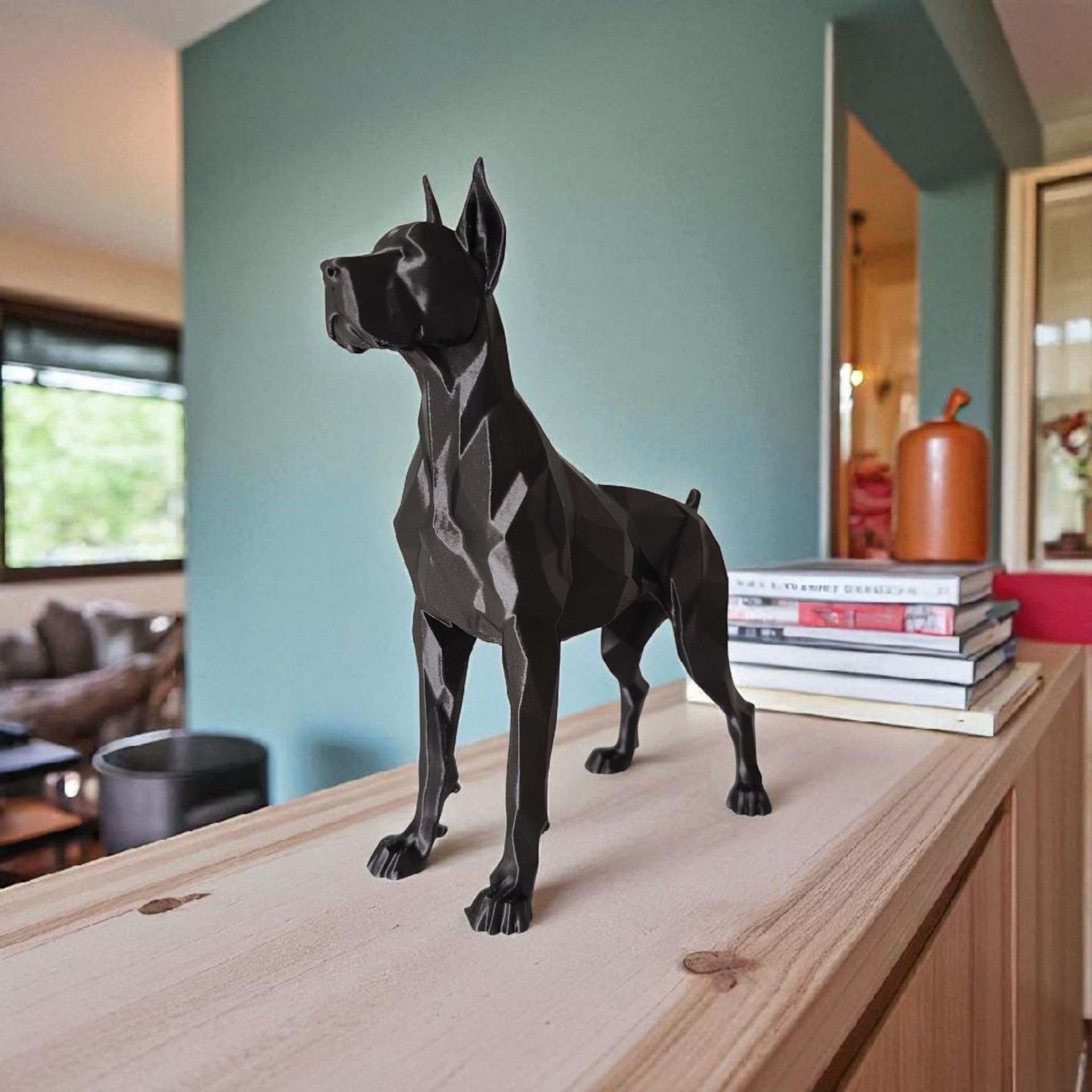 Elegant Great Dane Dog Sculpture Showpiece