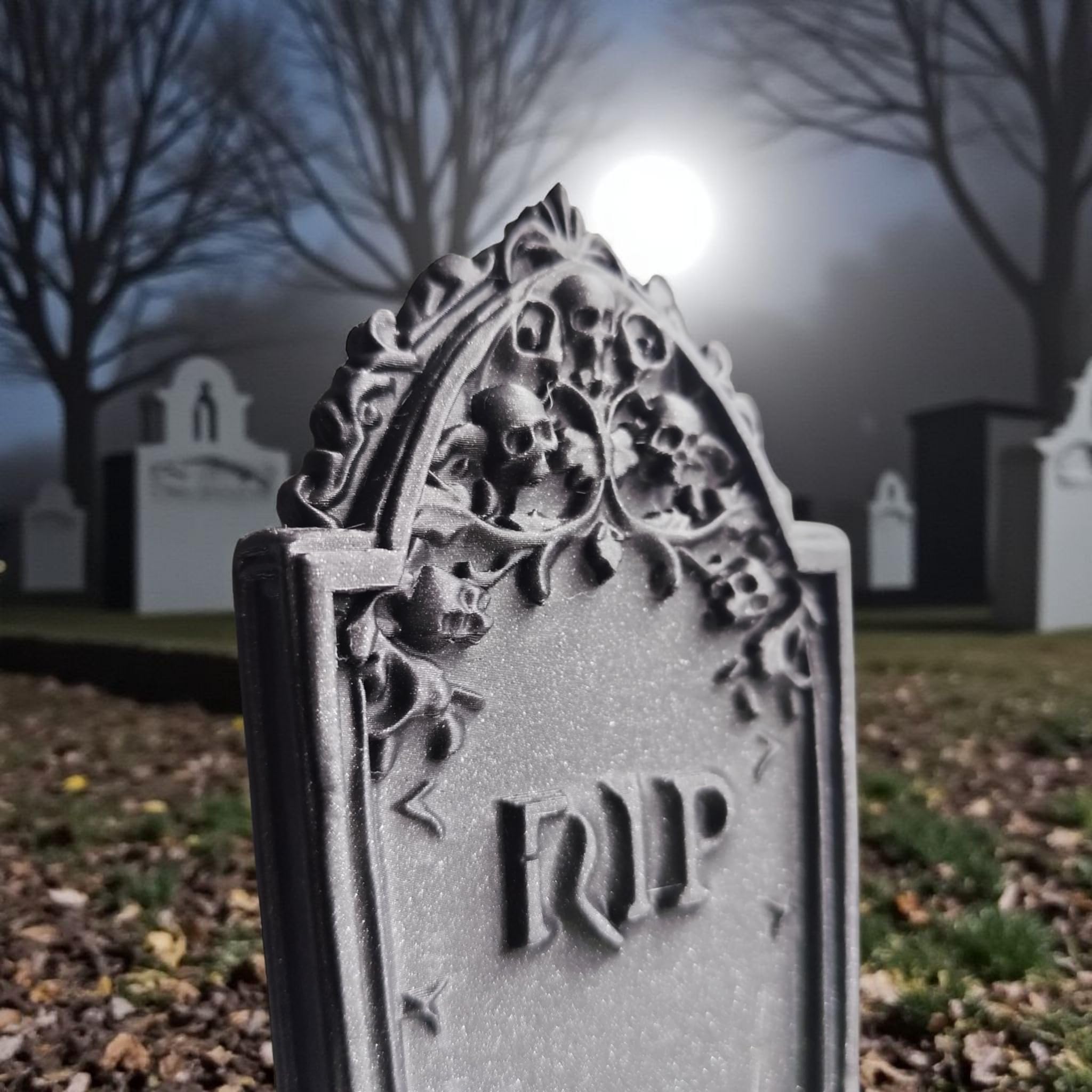 Tombstone Showpiece – Vintage Style Memorial Accent Figurine