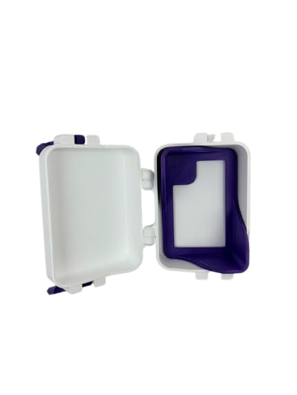 Uno Flip Card Game Storage Box with Snap On Locks, Inner Tray, Multicolor, Durable (Storage Box Only)
