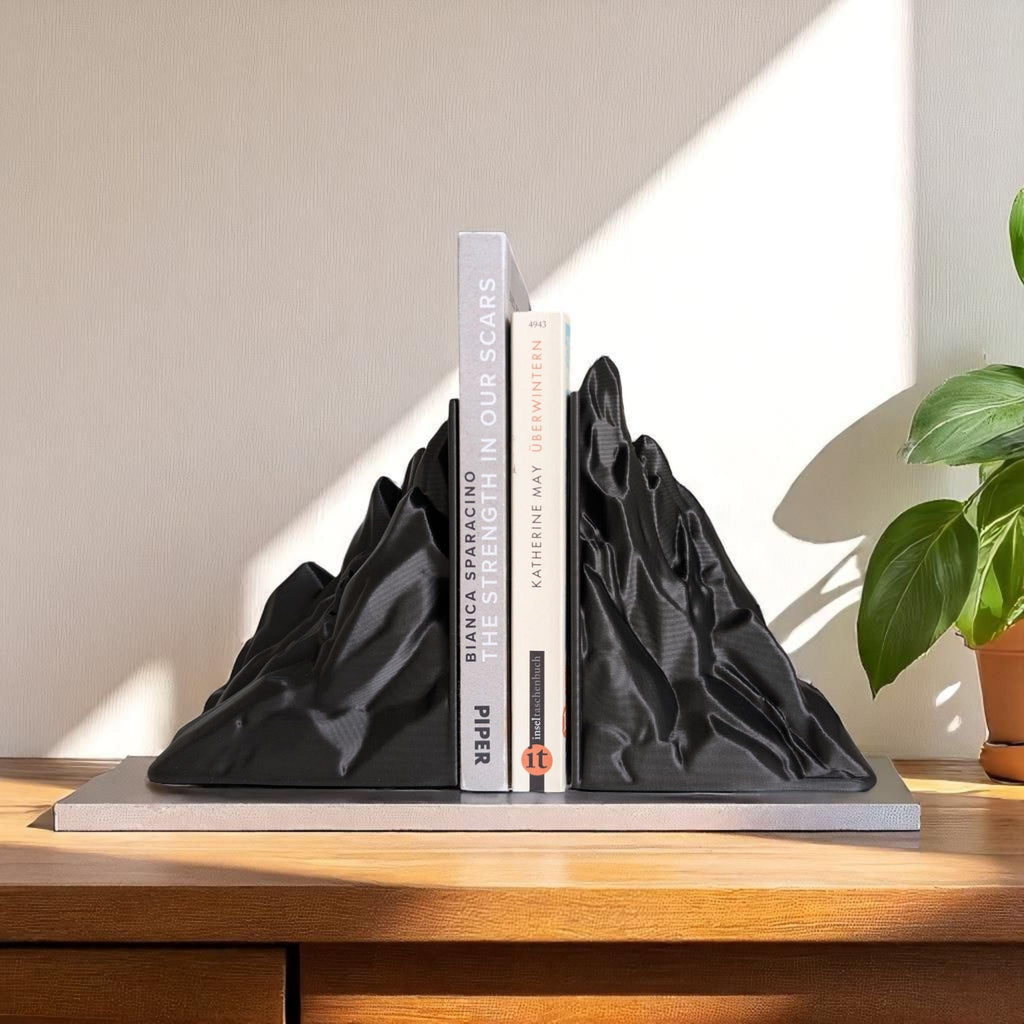 Mountain-Shaped Bookend Supports
