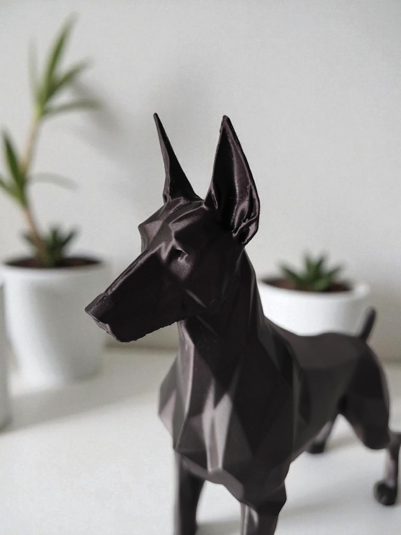 Doberman Dog Sculpture Showpiece