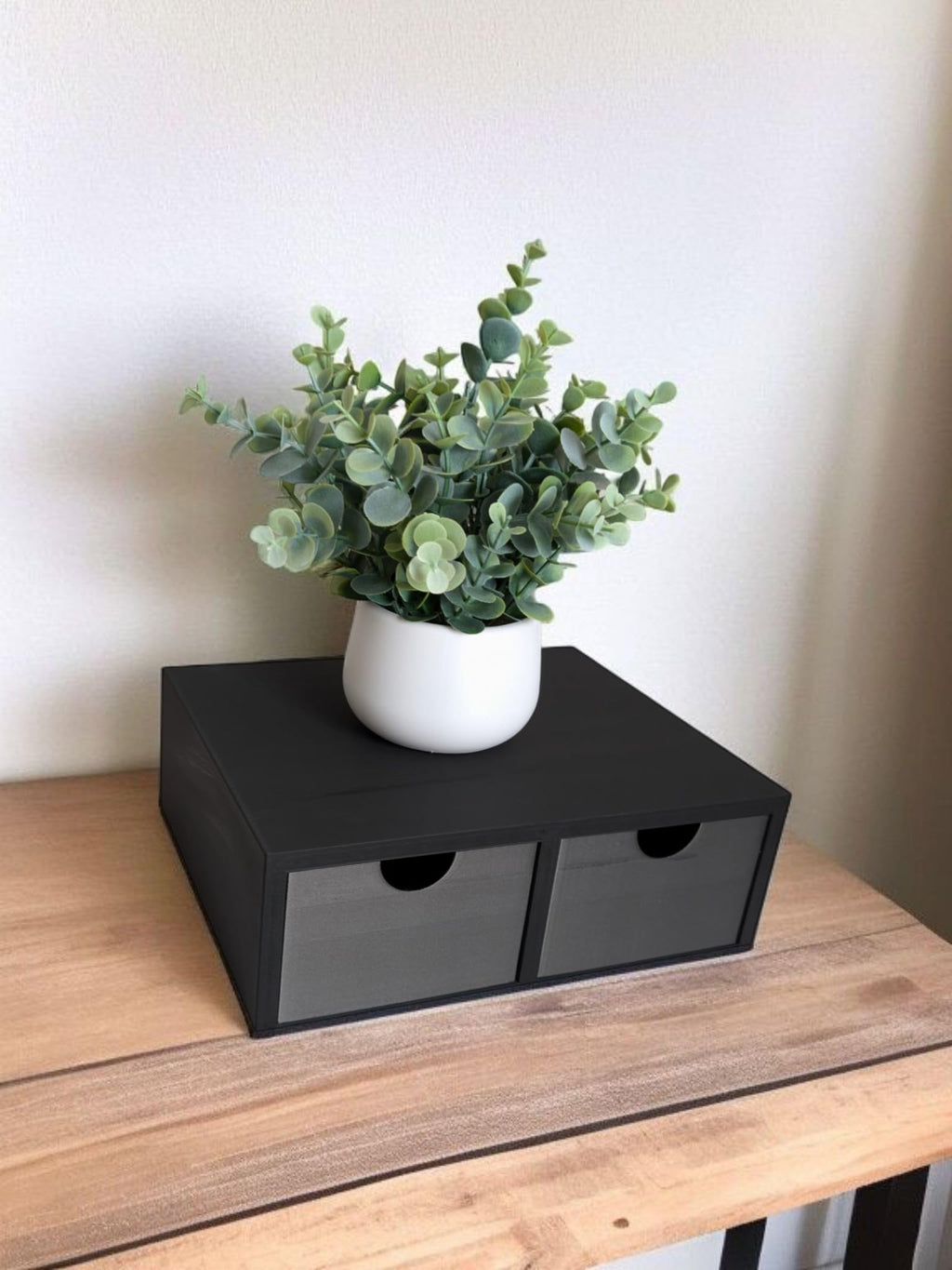 Ergonomic Desktop Monitor Riser Stand with Storage Drawers