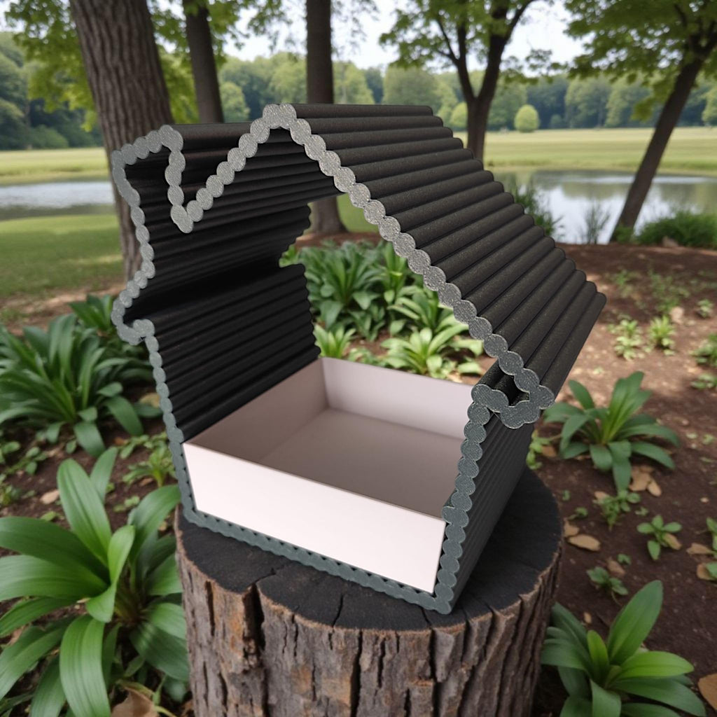 Modern House-Style Bird Feeder with Textured Weather-Resistant Body