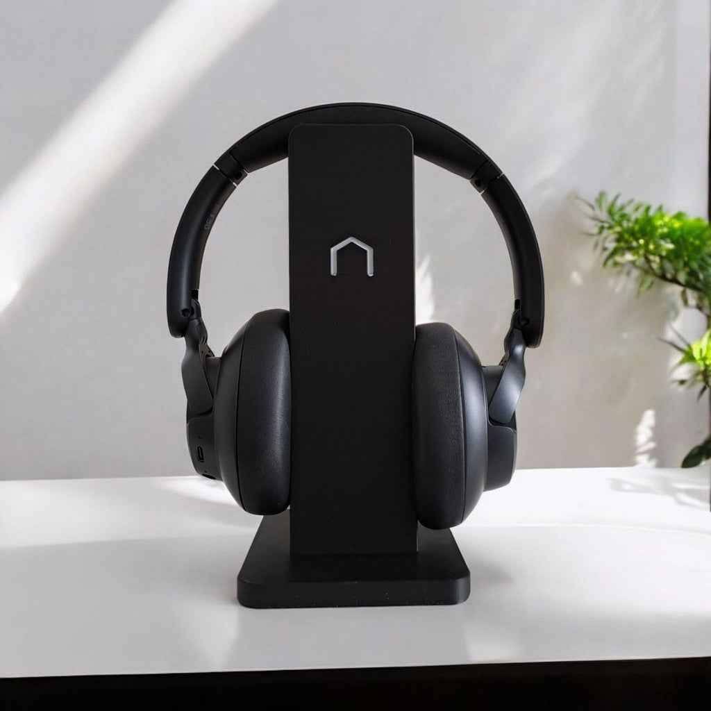 Ergonomic Desktop Headphone Stand with Curved Support
