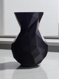 Black Low Poly Geometric Vase