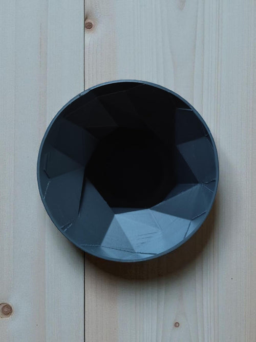 Black Low Poly Geometric Vase