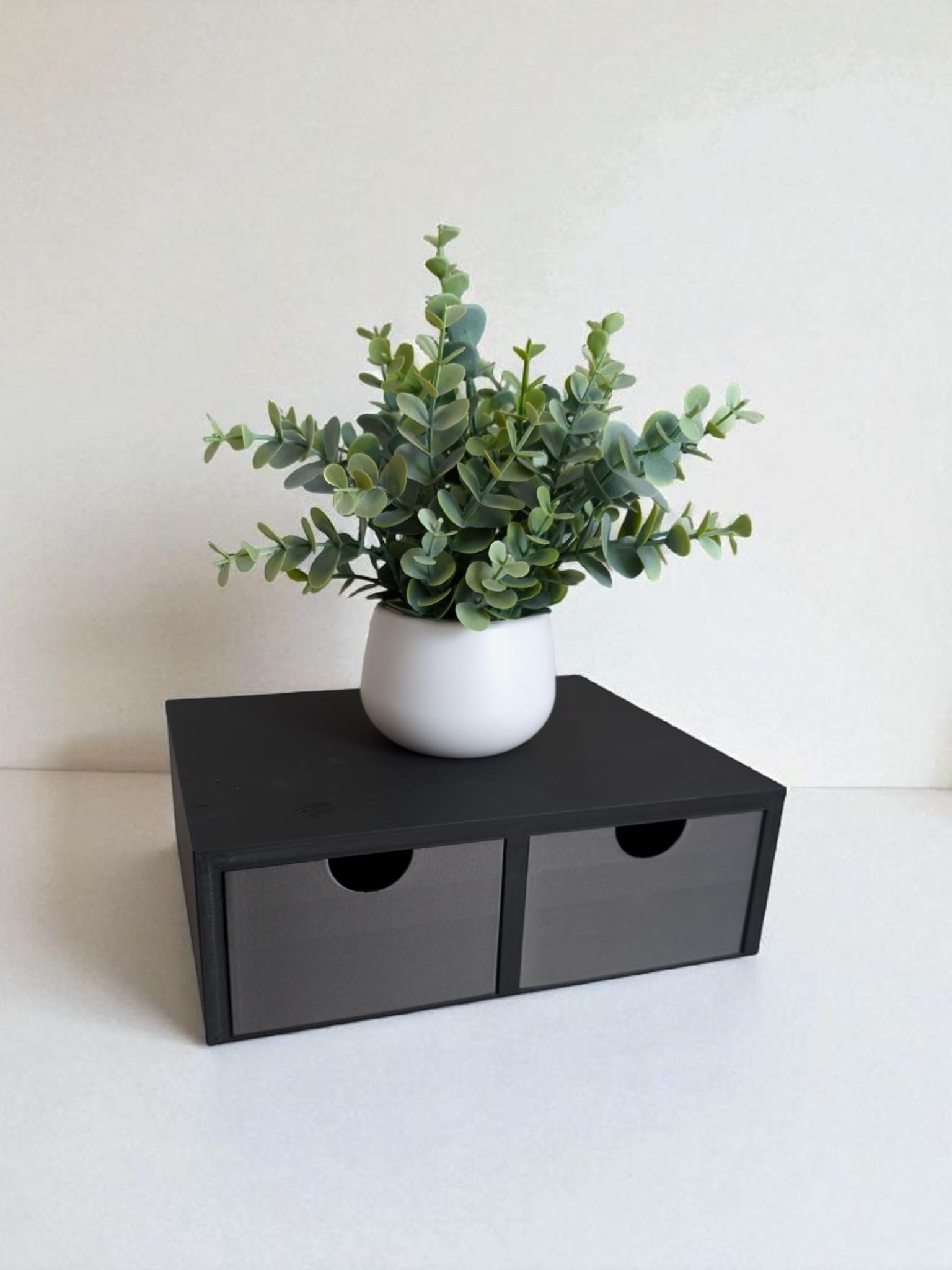 Ergonomic Desktop Monitor Riser Stand with Storage Drawers