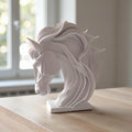 Horse Head Sculpture with Flowing Mane