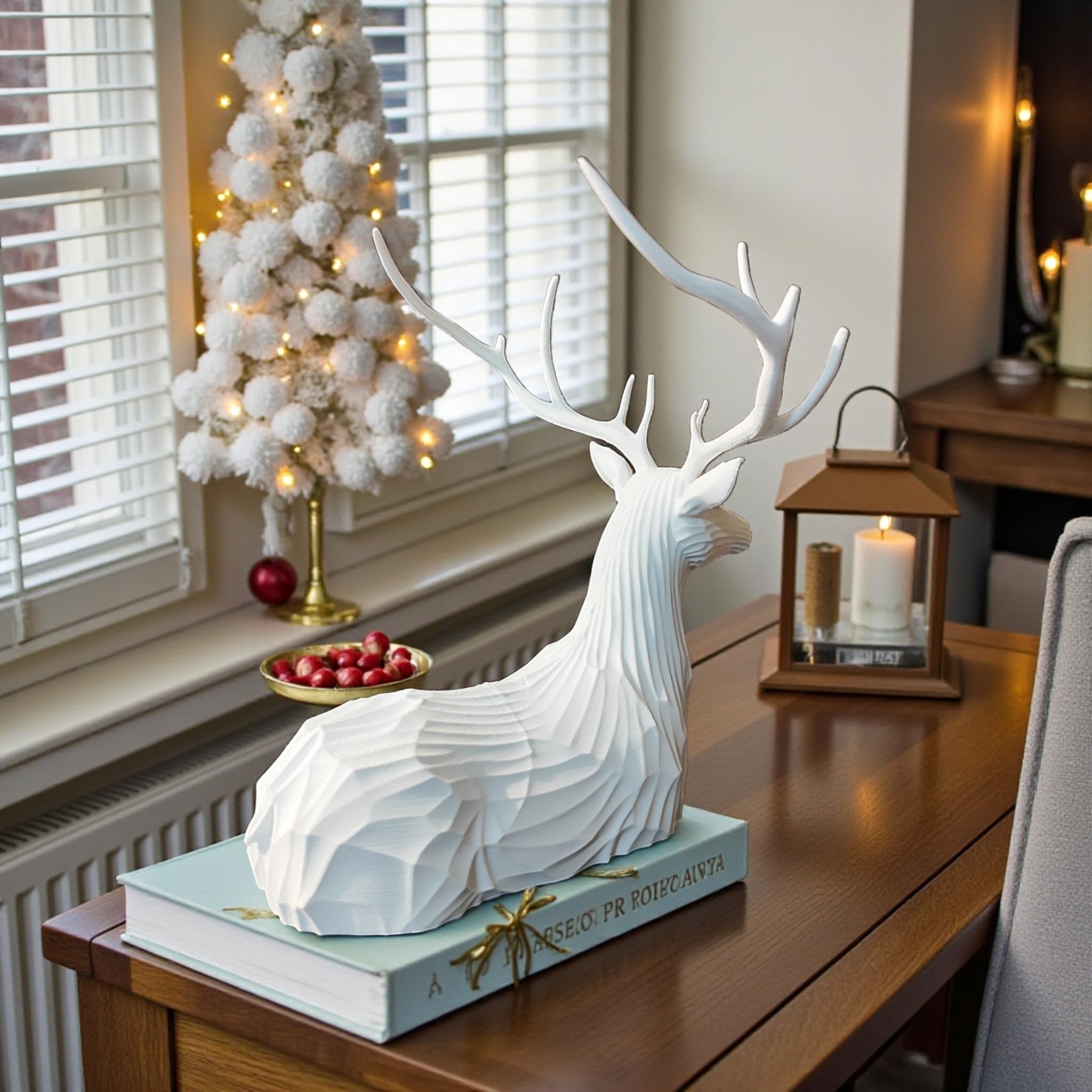 Geometric Stag Sculpture