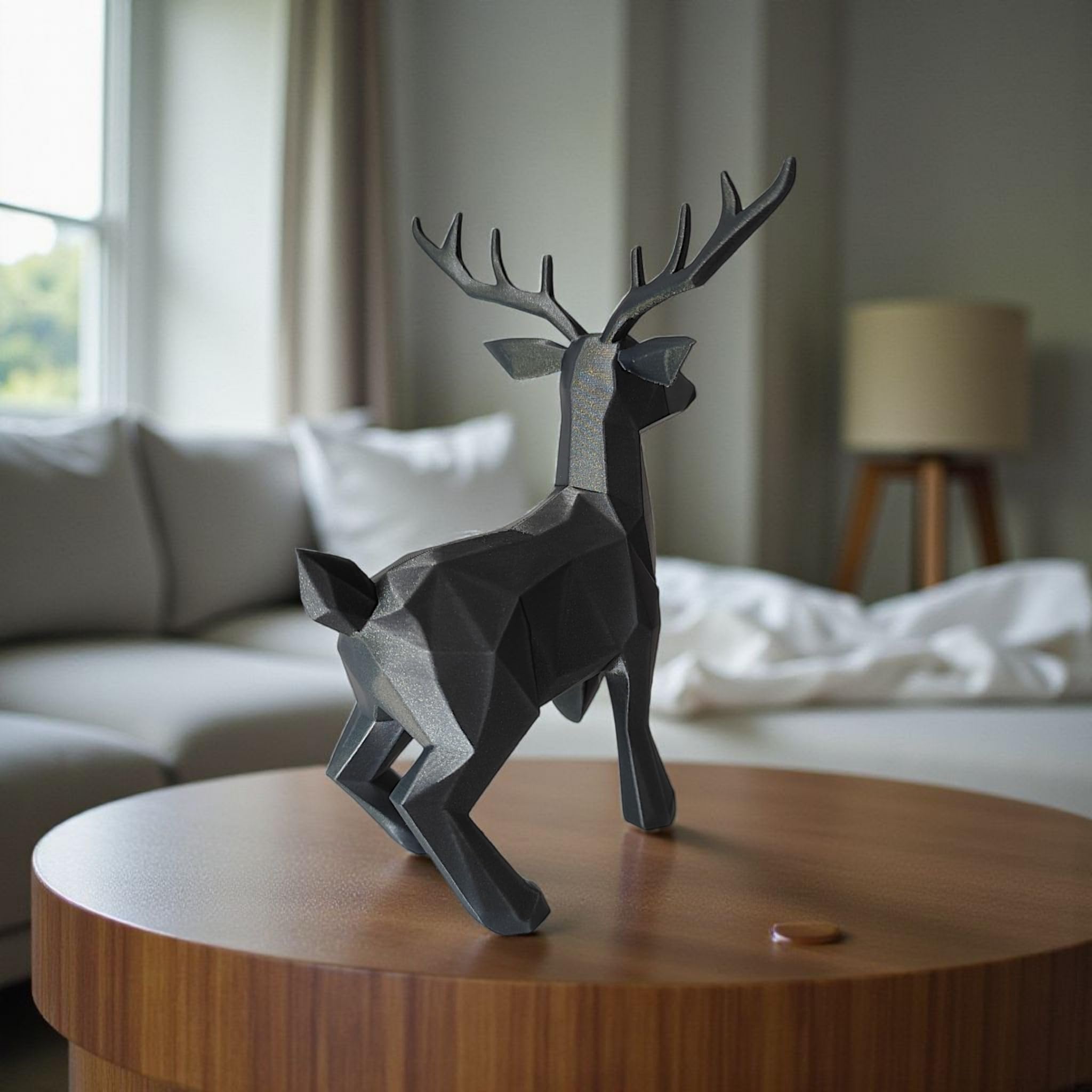Geometric Deer Sculpture Showpiece
