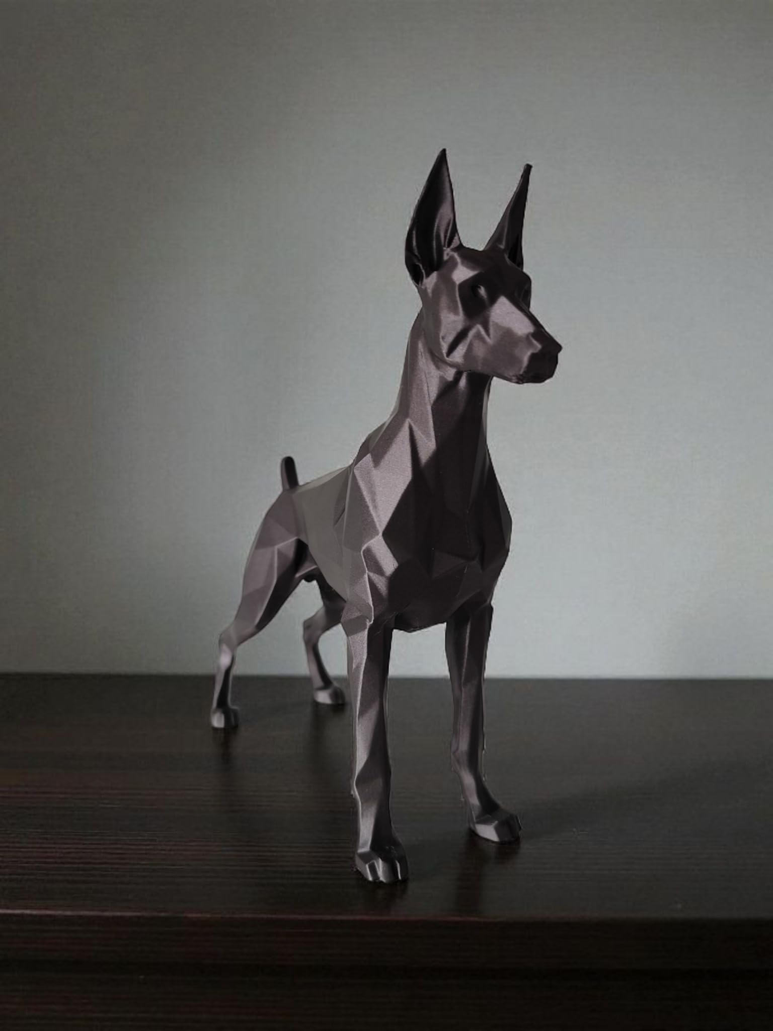 Doberman Dog Sculpture Showpiece