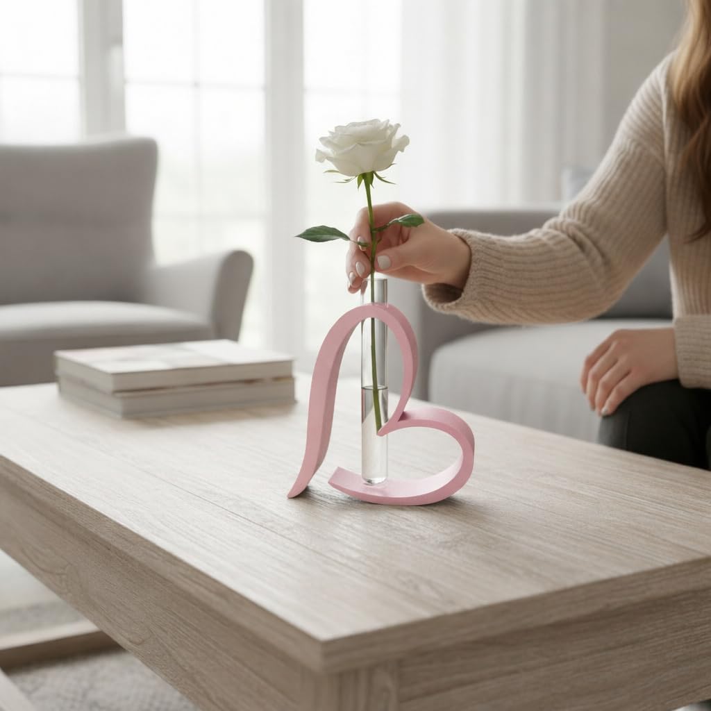 Heart Shaped Test tube Vase