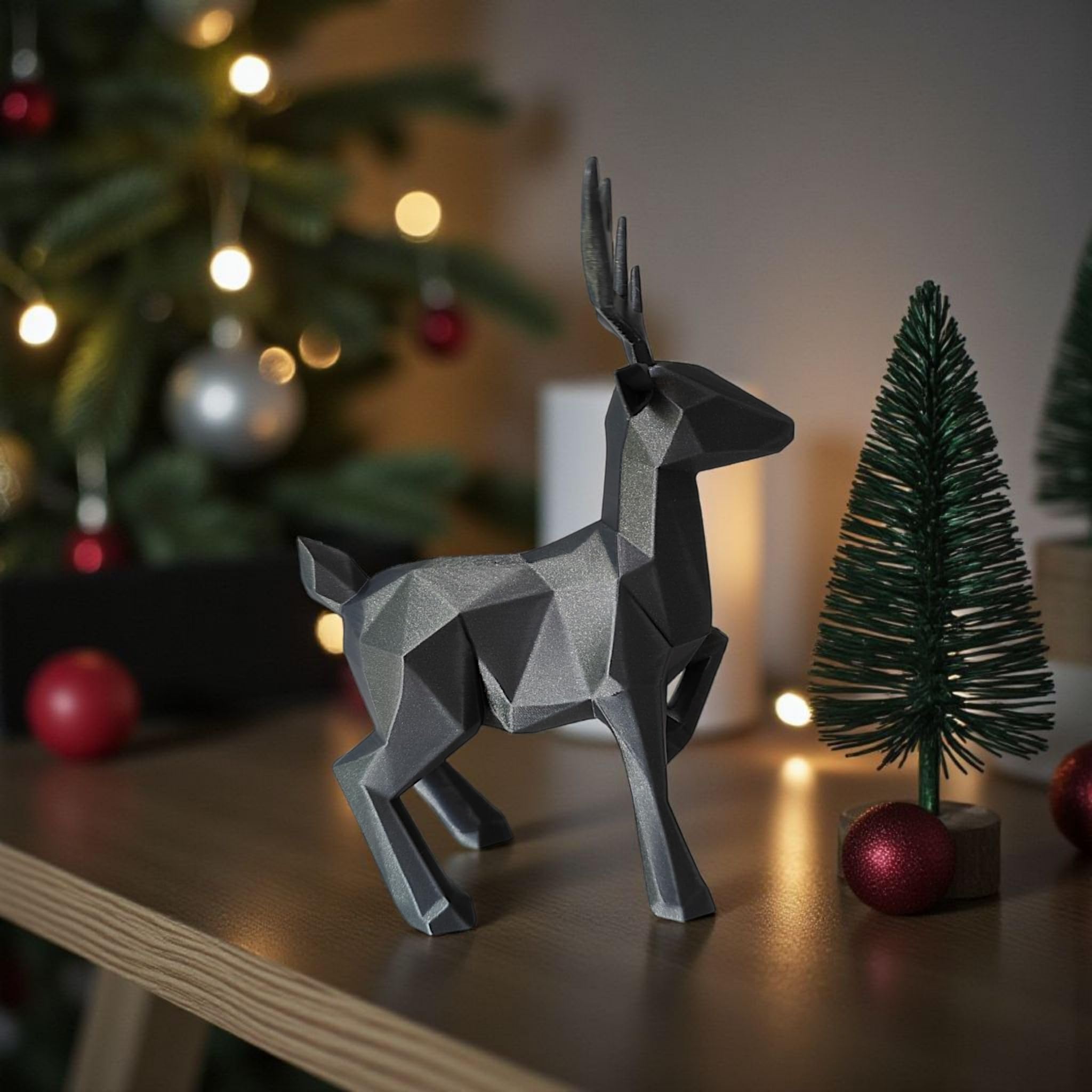 Geometric Deer Sculpture Showpiece