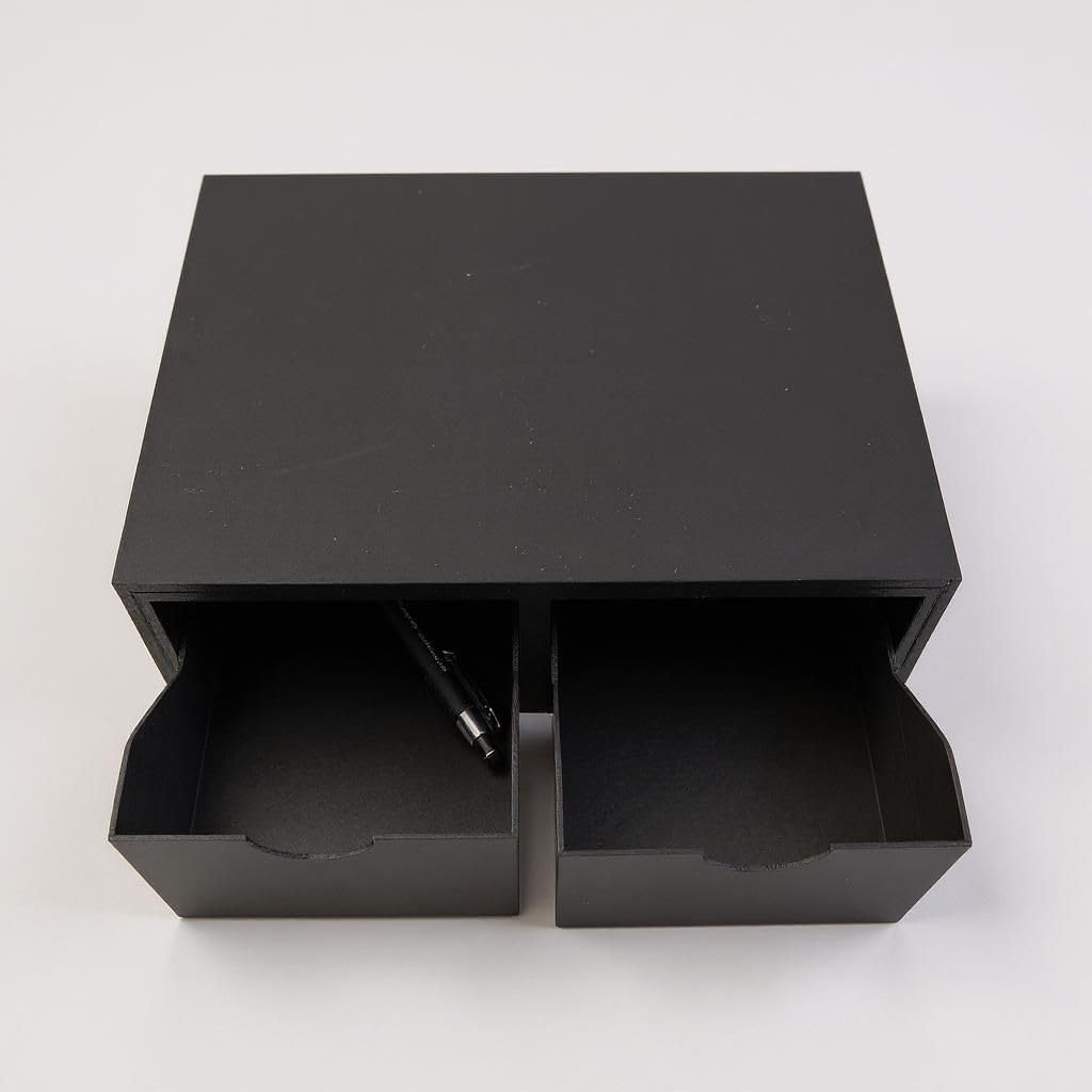 Ergonomic Desktop Monitor Riser Stand with Storage Drawers