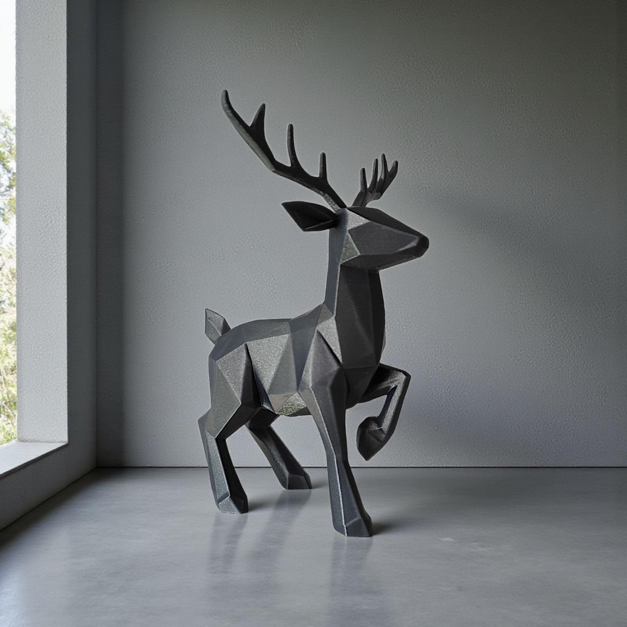 Geometric Deer Sculpture Showpiece