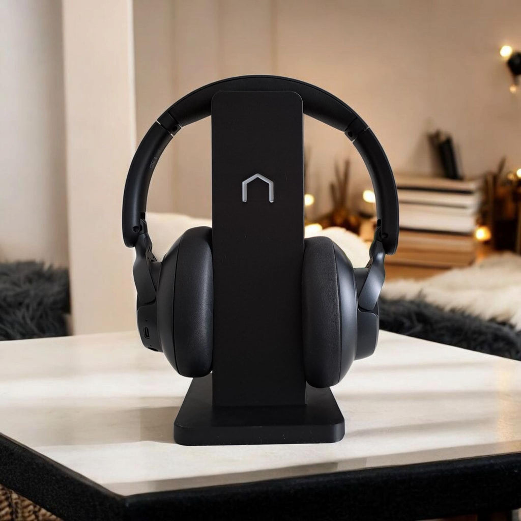 Ergonomic Desktop Headphone Stand with Curved Support
