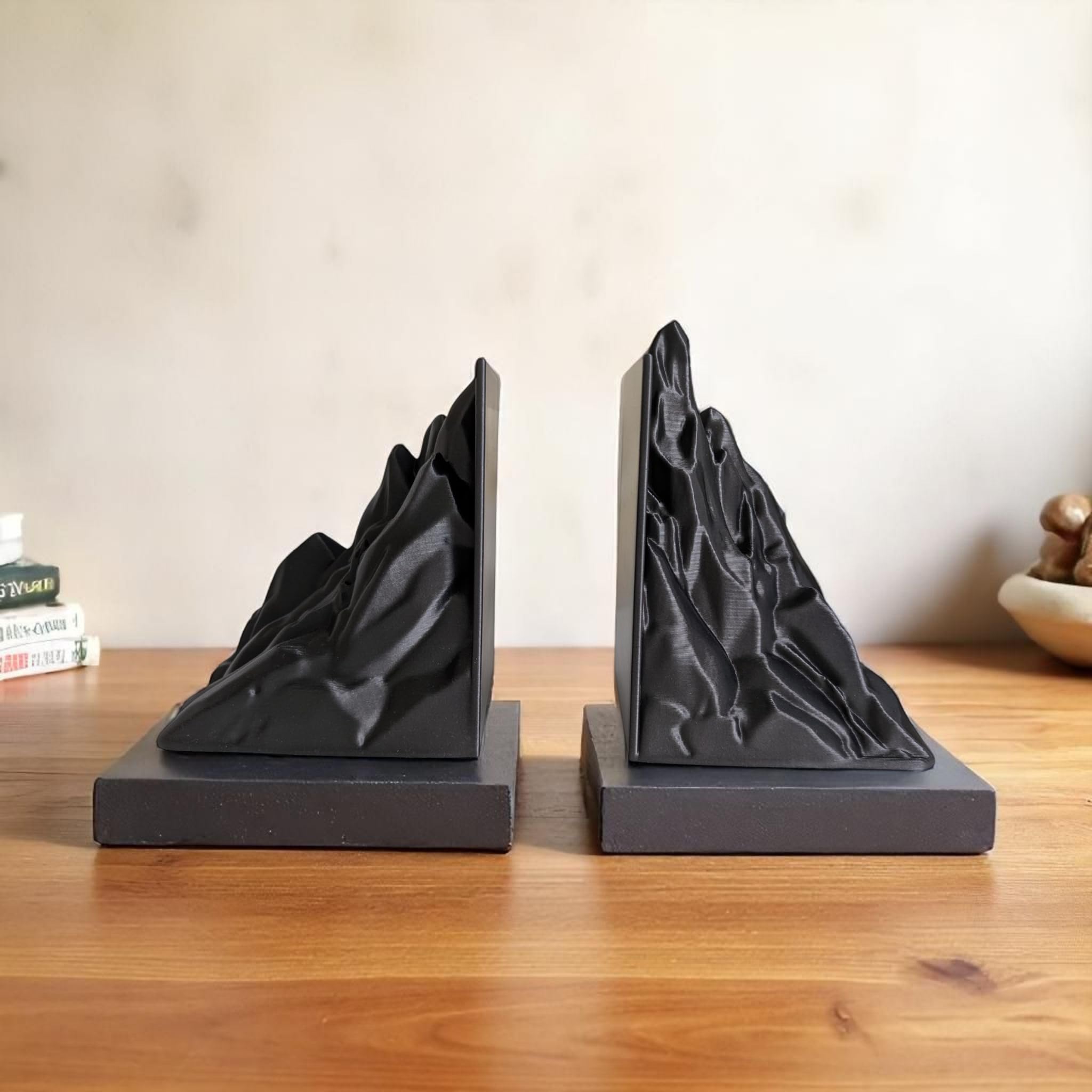 Mountain-Shaped Bookend Supports