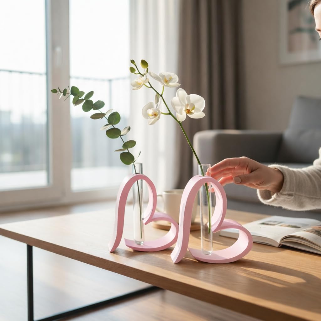 Heart Shaped Test tube Vase